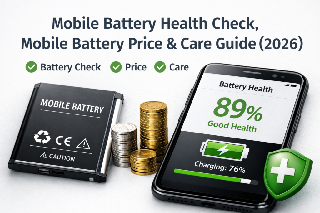 Battery Health Check, Mobile Battery Price
