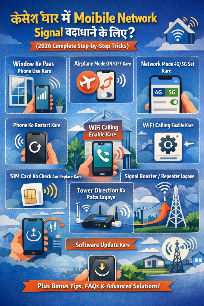 Kaise Ghar Mein Mobile Network Signal Badhaane Ke Liye