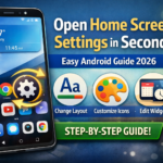 Open Home Screen Settings
