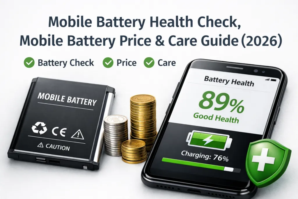 Battery Health Check, Mobile Battery Price