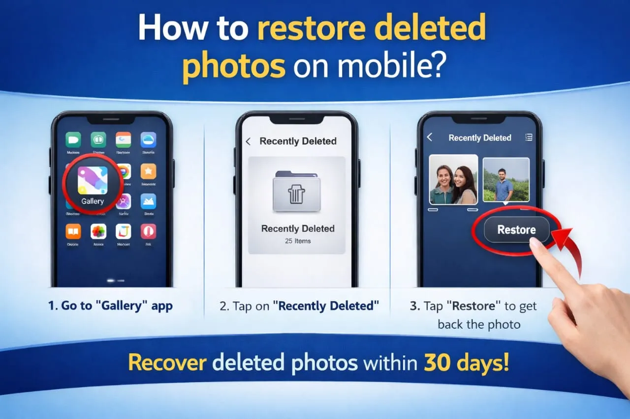 Delete Photo Wapas Kaise Laye