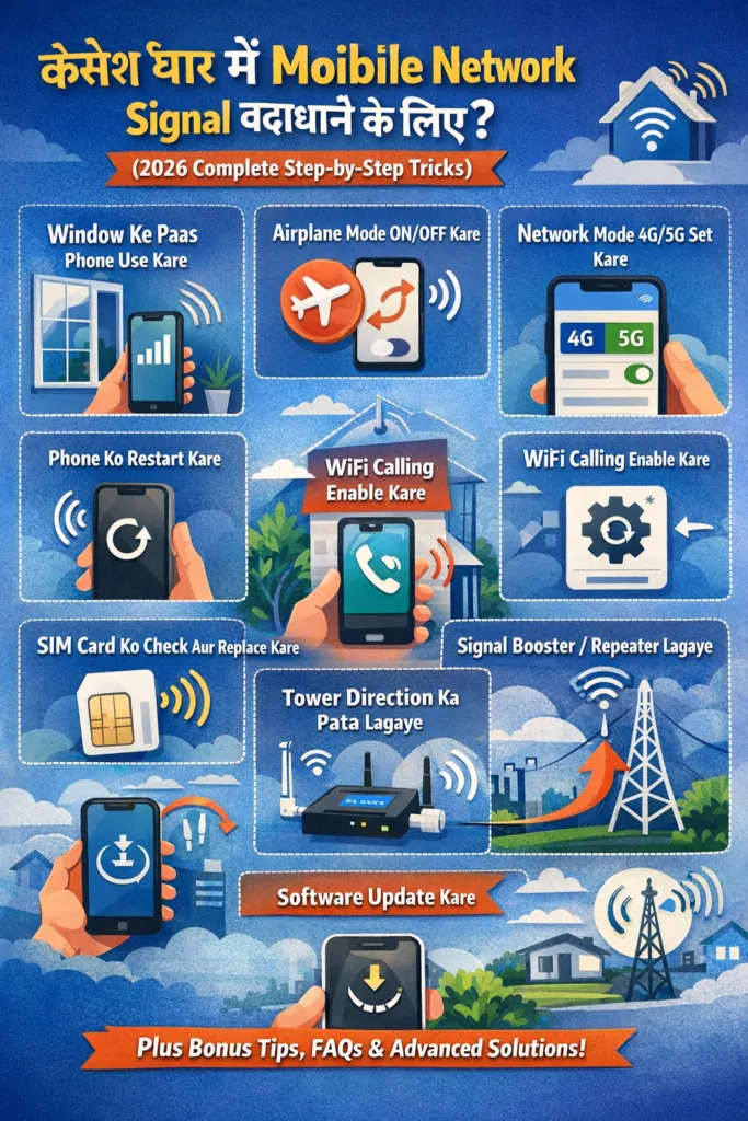 Kaise Ghar Mein Mobile Network Signal Badhaane Ke Liye