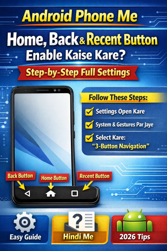 Phone Me Home Back Recent Button Enable Kaise Kare
