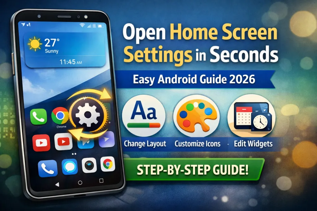 Open Home Screen Settings